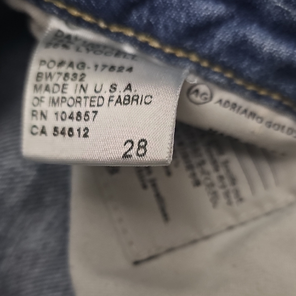 ⚜️2 Pair AG Adriano Goldschmied Distressed Blue Boyfriend Jeans - Picture 8 of 11